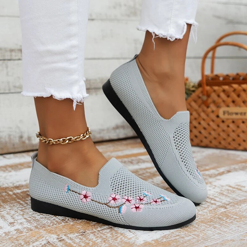 Flora - Mocassin Semi-Orthopédique en Maille Respirante Ultra-légère