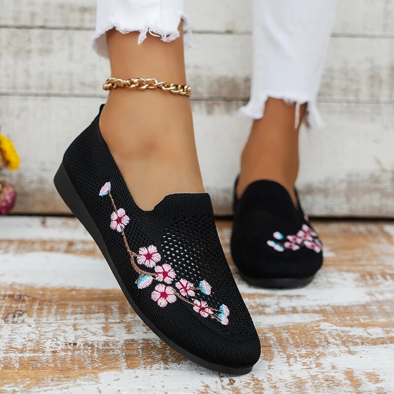 Flora - Mocassin Semi-Orthopédique en Maille Respirante Ultra-légère