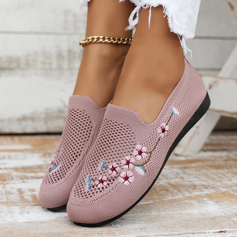 Flora - Mocassin Semi-Orthopédique en Maille Respirante Ultra-légère