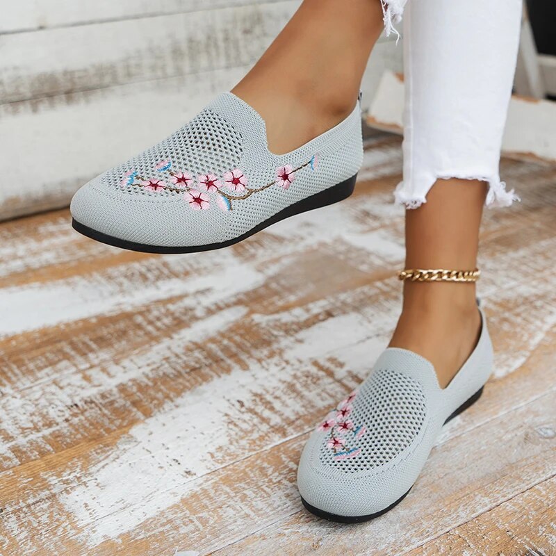 Flora - Mocassin Semi-Orthopédique en Maille Respirante Ultra-légère