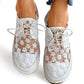 Kelly - Chaussure style tennis brodée, très fraîche et élégante