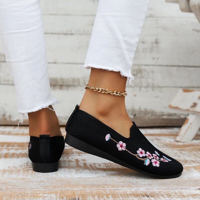 Flora - Mocassin Semi-Orthopédique en Maille Respirante Ultra-légère
