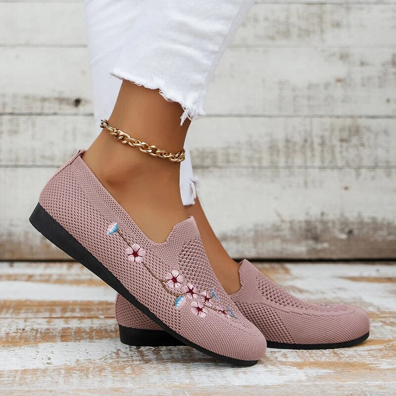 Flora - Mocassin Semi-Orthopédique en Maille Respirante Ultra-légère