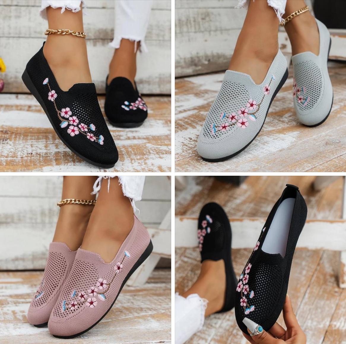 Flora - Mocassin Semi-Orthopédique en Maille Respirante Ultra-légère