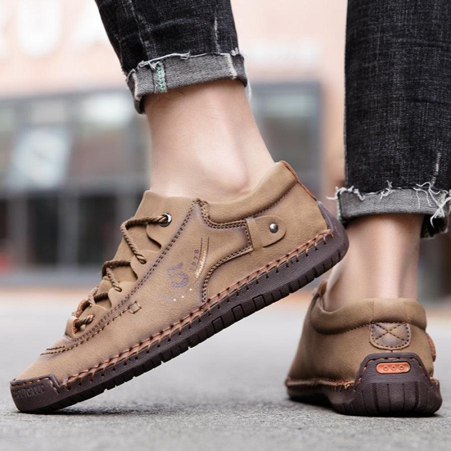 Albert - Baskets pour hommes ( Cuir végétalien décontracté )